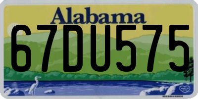 AL license plate 67DU575