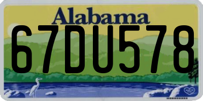 AL license plate 67DU578