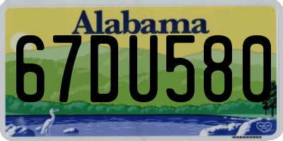 AL license plate 67DU580