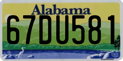 AL license plate 67DU581