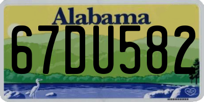 AL license plate 67DU582