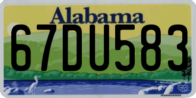 AL license plate 67DU583