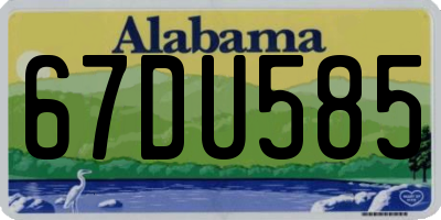 AL license plate 67DU585