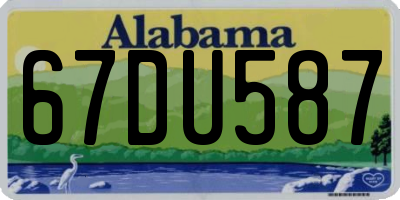 AL license plate 67DU587