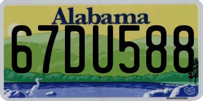 AL license plate 67DU588