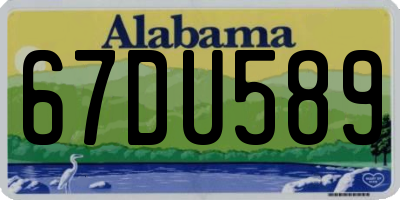 AL license plate 67DU589