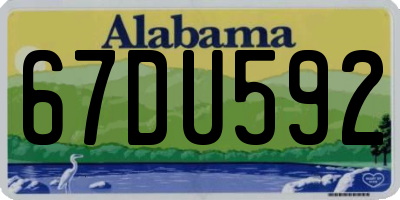 AL license plate 67DU592