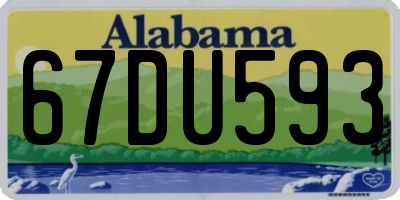 AL license plate 67DU593