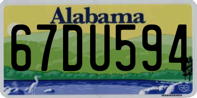 AL license plate 67DU594