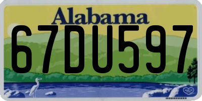 AL license plate 67DU597