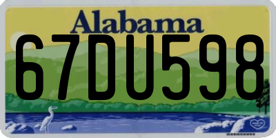 AL license plate 67DU598