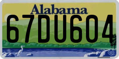 AL license plate 67DU604