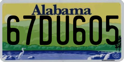 AL license plate 67DU605