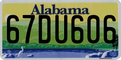 AL license plate 67DU606