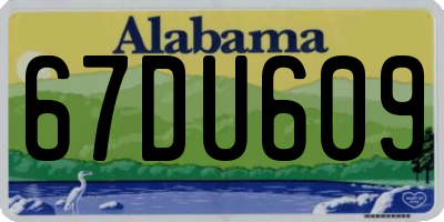 AL license plate 67DU609