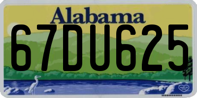 AL license plate 67DU625