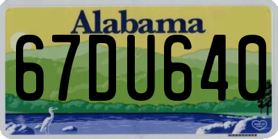 AL license plate 67DU640