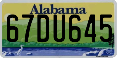 AL license plate 67DU645