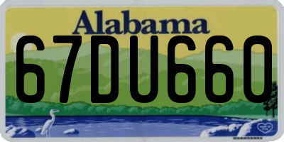 AL license plate 67DU660