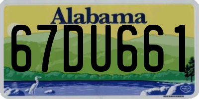 AL license plate 67DU661