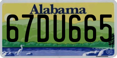 AL license plate 67DU665