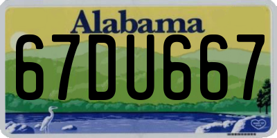 AL license plate 67DU667