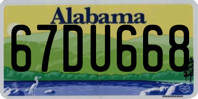 AL license plate 67DU668