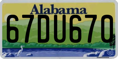 AL license plate 67DU670