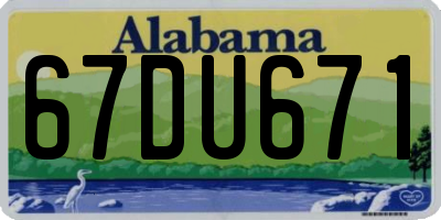 AL license plate 67DU671