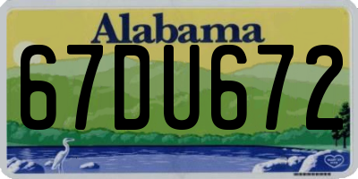 AL license plate 67DU672