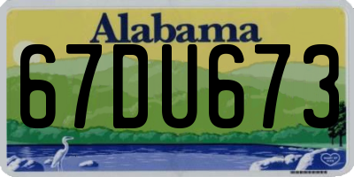 AL license plate 67DU673