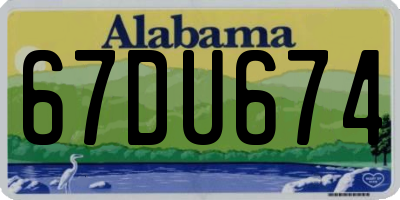 AL license plate 67DU674