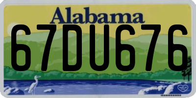 AL license plate 67DU676