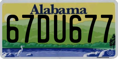 AL license plate 67DU677