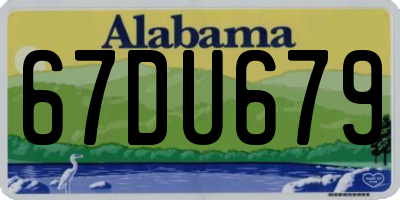 AL license plate 67DU679