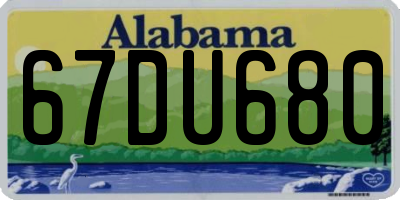 AL license plate 67DU680