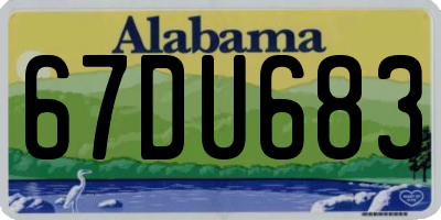 AL license plate 67DU683