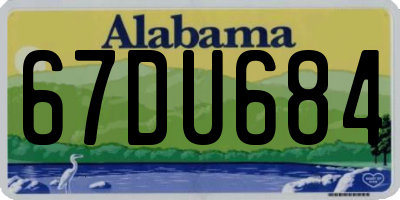 AL license plate 67DU684