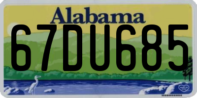 AL license plate 67DU685