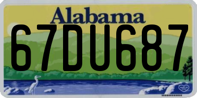 AL license plate 67DU687