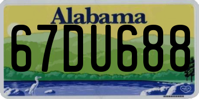 AL license plate 67DU688