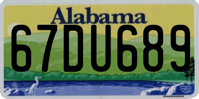 AL license plate 67DU689