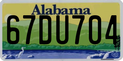 AL license plate 67DU704