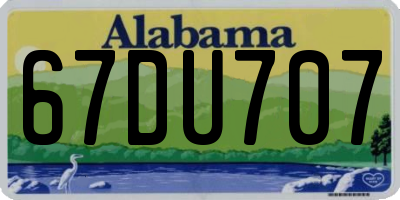 AL license plate 67DU707