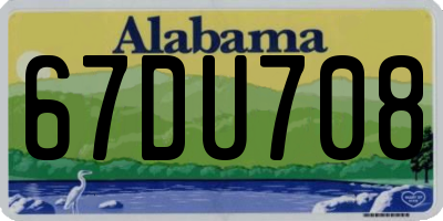 AL license plate 67DU708