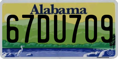 AL license plate 67DU709