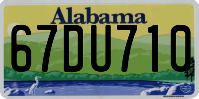 AL license plate 67DU710