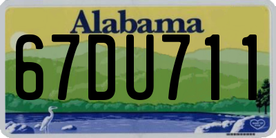 AL license plate 67DU711