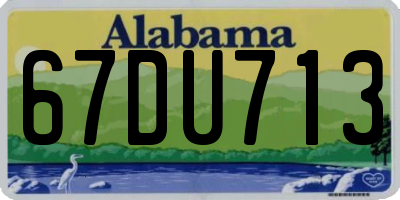 AL license plate 67DU713