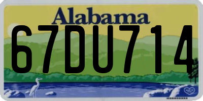 AL license plate 67DU714